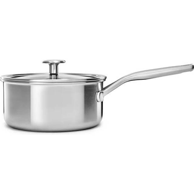 KitchenAid Multi-Ply Stainless Steel Saucepan with Lid - Silver (1.5 L)