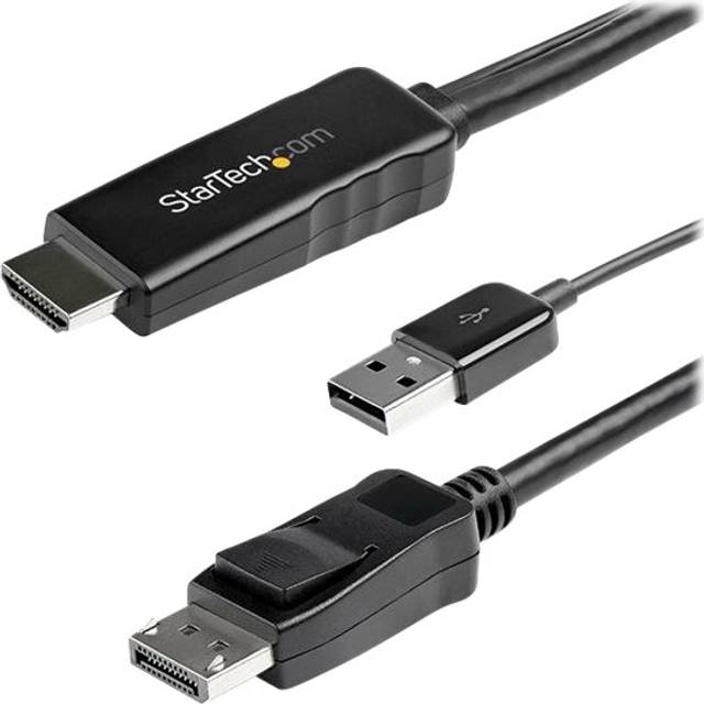 StarTech.com 2 m HDMI till displayport kabel 4K 30 HZ - USB-driven