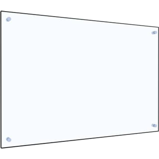 vidaXL Stänkskydd transparent 90x60 cm härdat glas