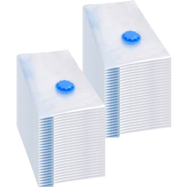 vidaXL Vacuum Travel Storage Bags Clothing Bags 60x40 cm 50 pcs - Transparent