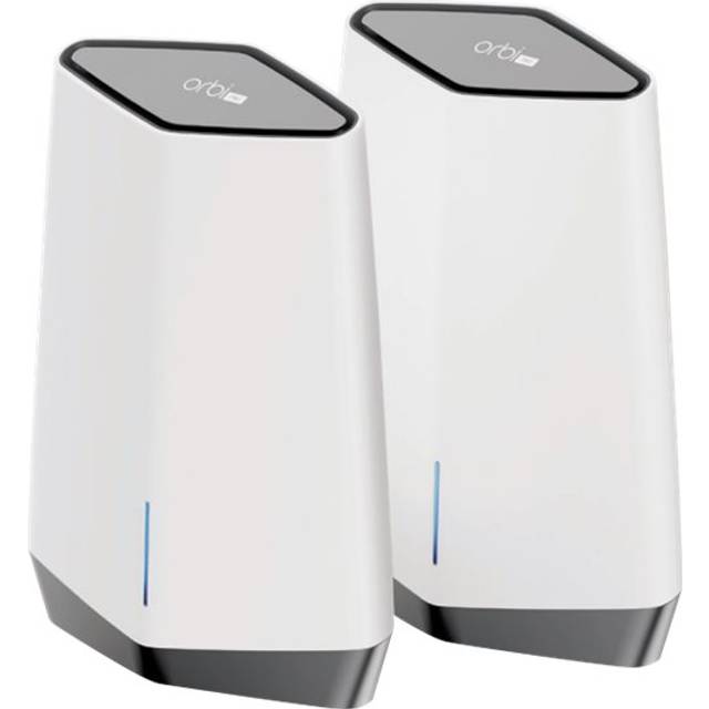 NETGEAR Orbi Pro WiFi 6 Tri-band Mesh-system (SXK80) | Router med 1 satellitextender för företag eller hemmet | Täckning upp till 350 m2 och mer än 60 enheter | AX6000 802.11 AX