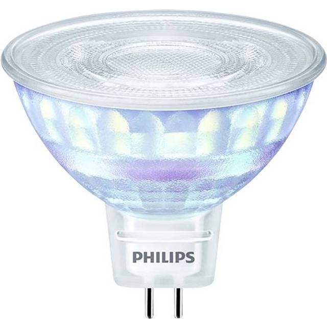 Philips Classic Spotligh LED-ljuskälla, 50W, GU5.3, Klart glas, varmvitt ljus, Warm Glow, 2200-2700 kelvin, 15 000 timmar, dimbar