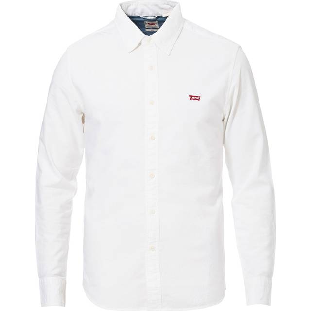 Levi's för män. 86625-0002 Housemark slimmad skjorta vit (M), Casual, Bomull, Lång ärm - Vit (M)