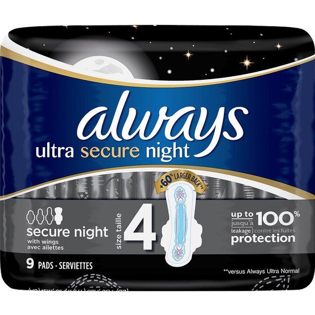 Always Ultra Secure Nattbindning - 9 st