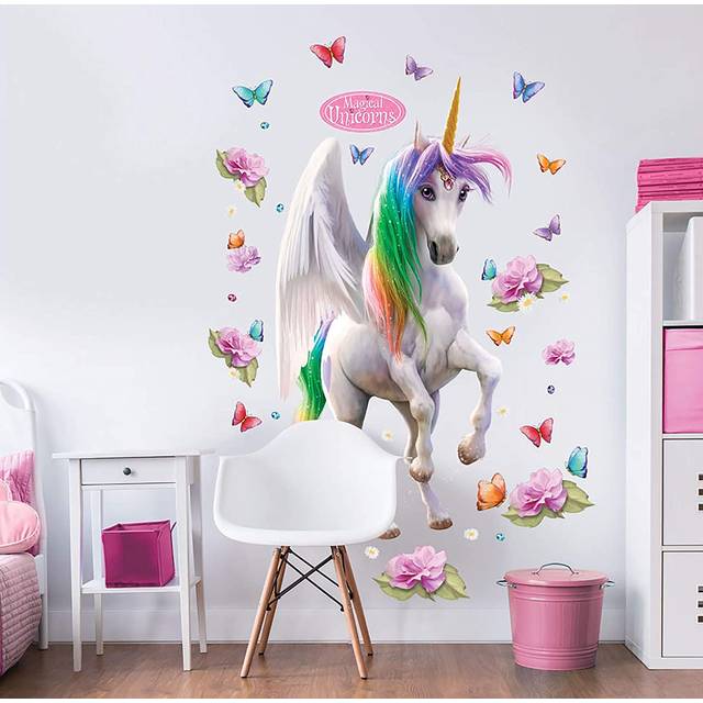 Magical Unicorn Large Character Sticker - Pink