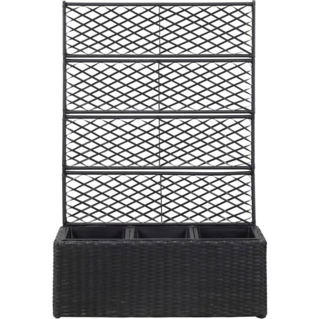 vidaXL Trellis Raised Bed with 3 Pots 30x83x130cm