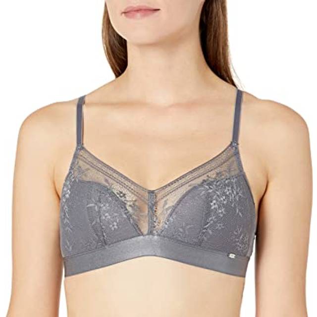 Pretty Polly Womens Botanical Lace Non Wired Triangle Bra - Nightshade - Blue - Size 36C