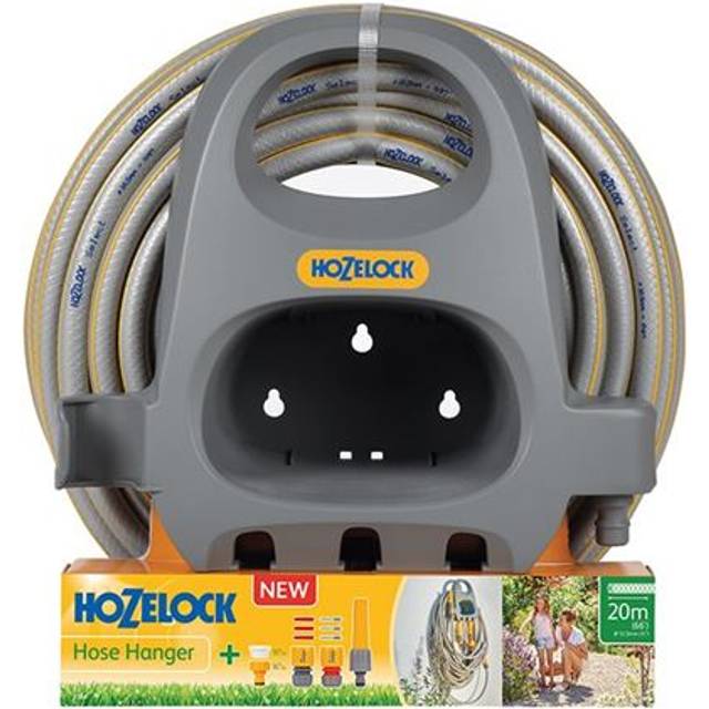 Hozelock 23640000 Hose Hanger with 20m Hose & Fittings