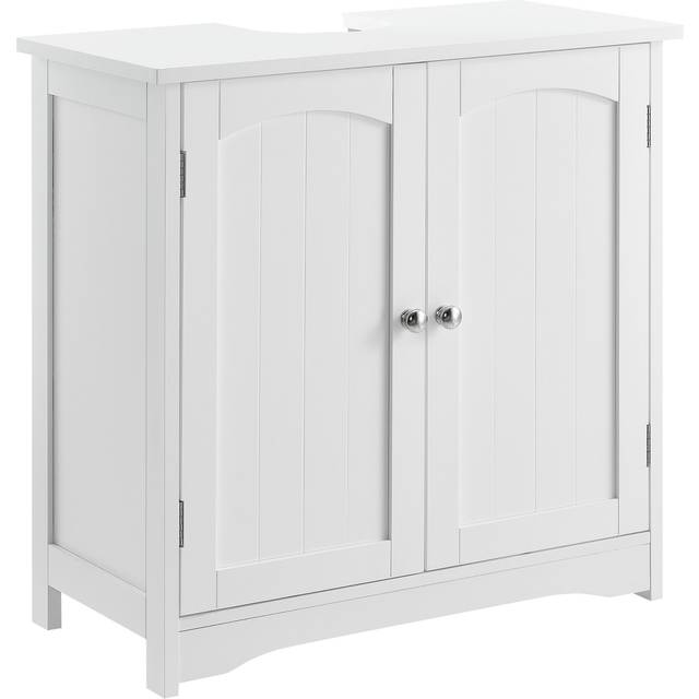 [en.casa] Badrumsskåp vitt – 60 x 60 x 30 cm – underskåp, tvättställ, badrumsmöbler