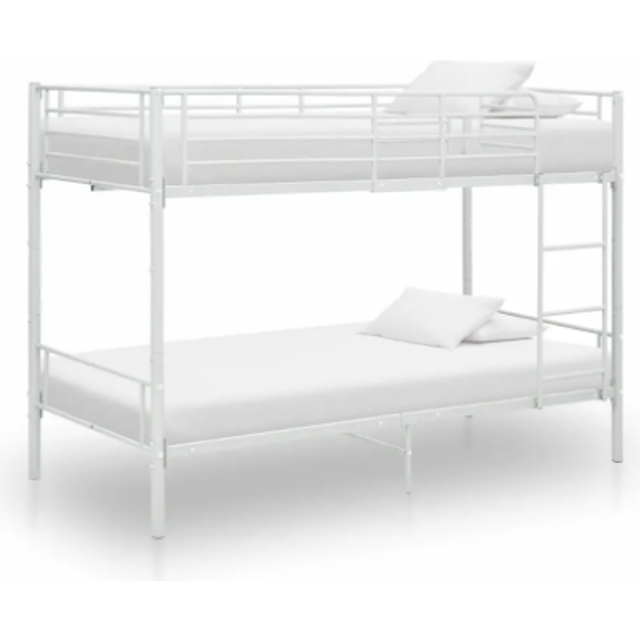 vidaXL Bunk Bed without Mattress Black Metal 90x200cm