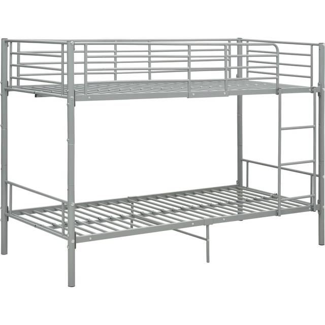 Våningssäng grå metall 90x200 cm