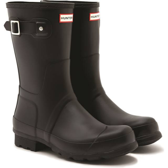 Hunter Original Rubber Men's Short Wellington Boots - Black - UK 7