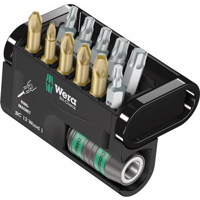 Wera 12pc Screwdriver Bit Set Bit Check Rapidator Magnet