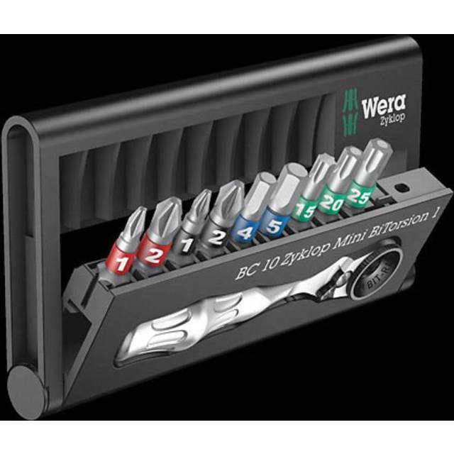 Wera Bit-Check 10 Zyklop Mini BiTorsion 1 Set 10Pc