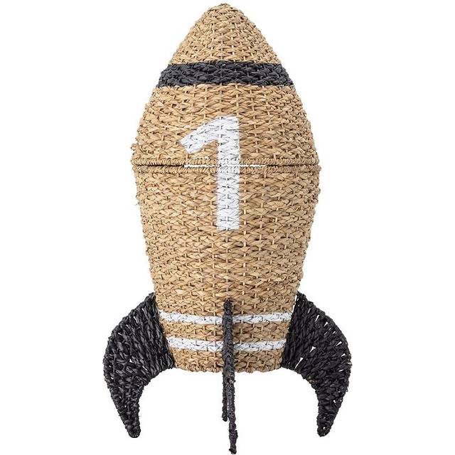 Bloomingville Cosmina förvaringskorg med lock 68,5xØ40 cm Natur - Beige