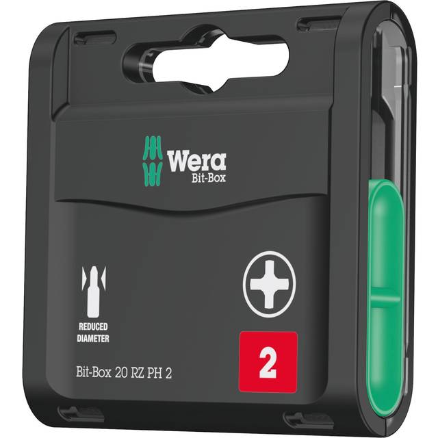 Wera WER057753 Bit-Box 20 Drywall Tough Bits PH2 Drywall x 25mm 20 Piece