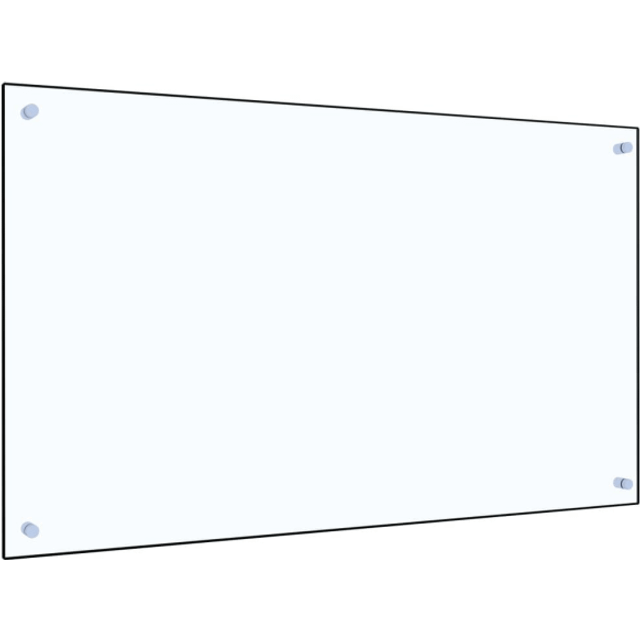vidaXL Kitchen Backsplash Wall Panel Transparent 100 x 60 cm Tempered Glass