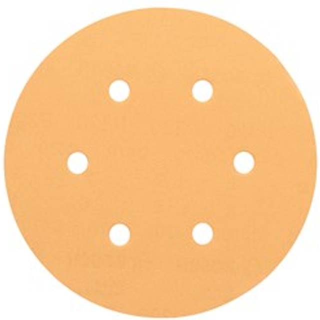 Bosch C470 Gold Abrasive Discs 150mm (6 Hole) (Pkt 5) - 40g