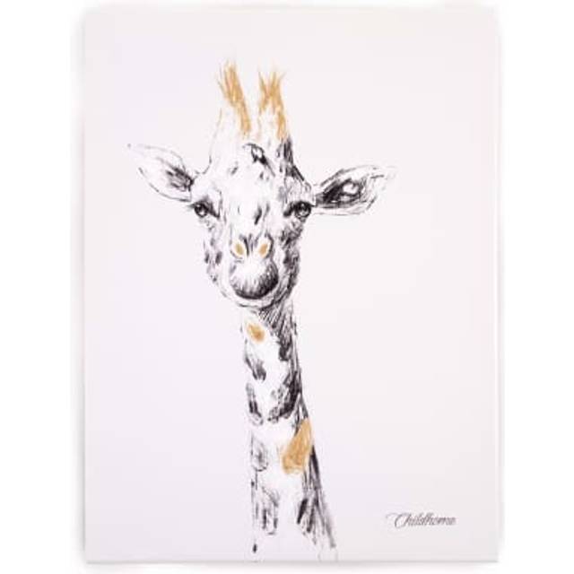 Childhome Giraffe Head Oil Painting 30 x 40 cm-Gold