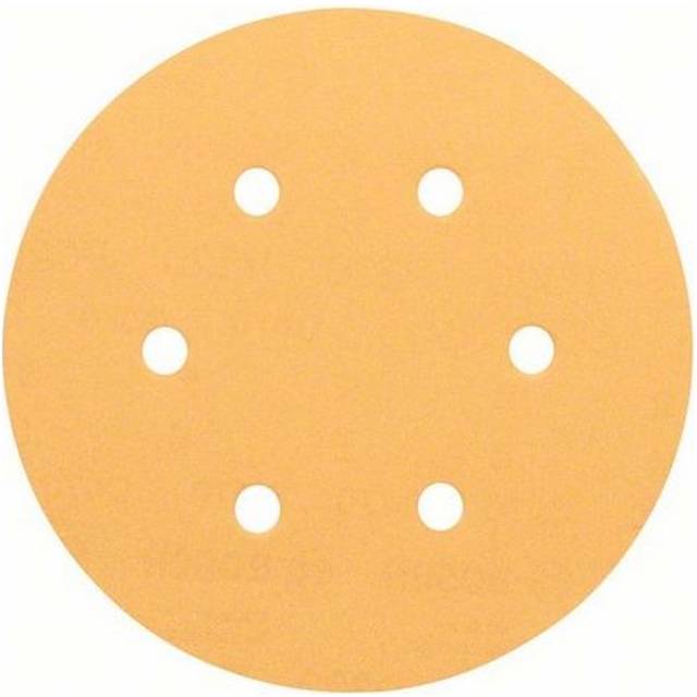 Bosch C470 Gold Abrasive Discs 150mm (6 Hole) (Pkt 50) - 40g