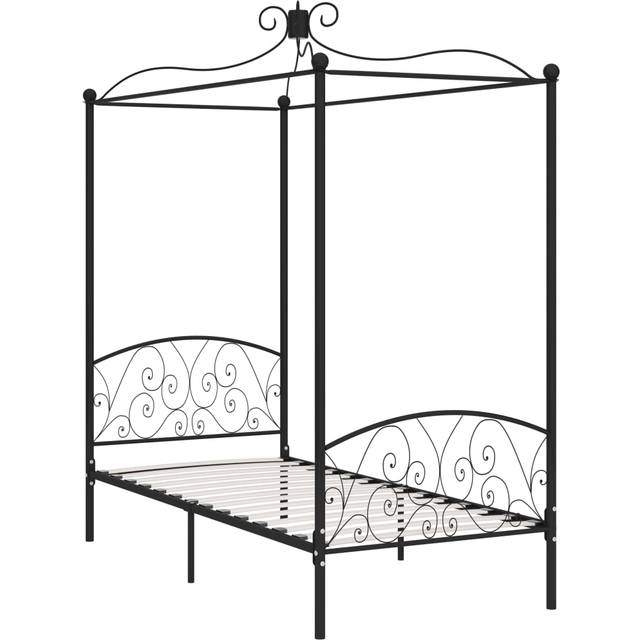 VidaXl Himmelsäng Svart Metall 100X200 Cm