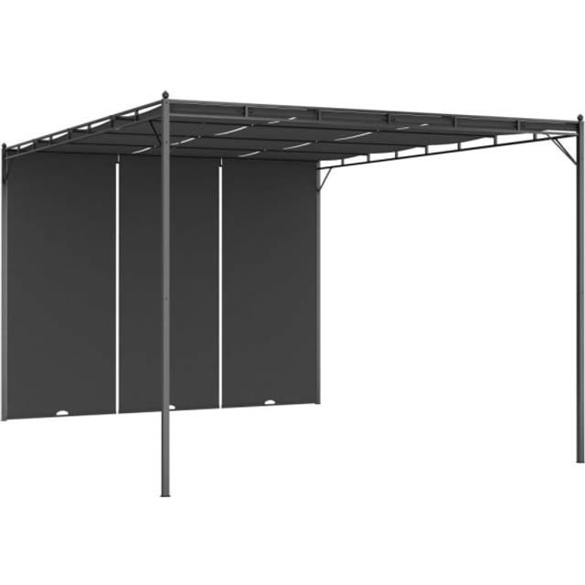 vidaXL Garden Gazebo with Side Curtain 4x3x2.25m Cream Patio Pavilion Shelter