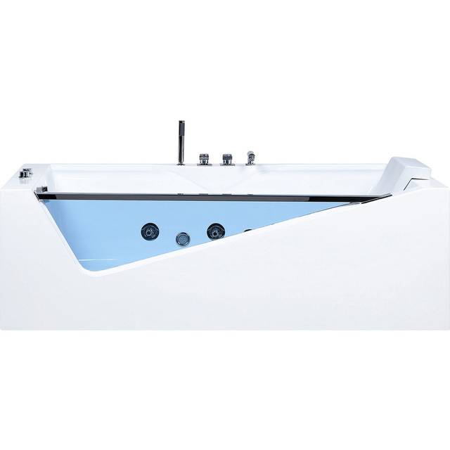 Hot Tub Bath with LED 1800 x 900 mm White MARQUIS
