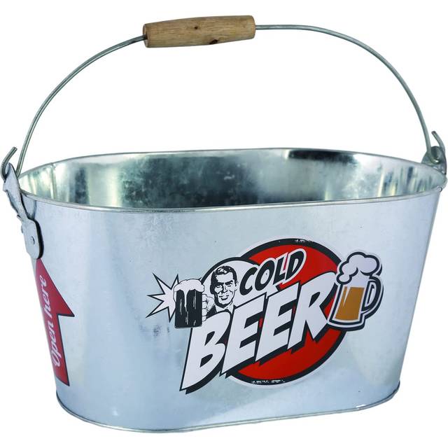 Large Beer Cooler Ice Bucket | Drink Holder Drink Cooler Metal Ice Bucket