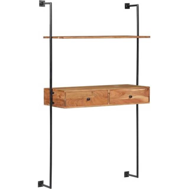vidaXL Wall Desk 90x40x170 cm Solid Acacia Wood - Brown