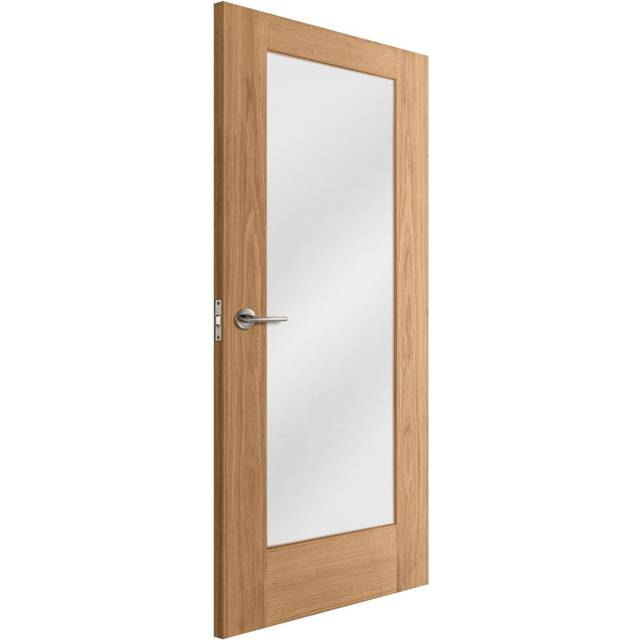 Liberty Doors Internal Oak Unfinished Pattern 10 1L Obscure Glass Door - 1981x838x35mm (78&apos;&apos;x33&apos;&apos;) (IOPAT1033OBG) Size (Height x W