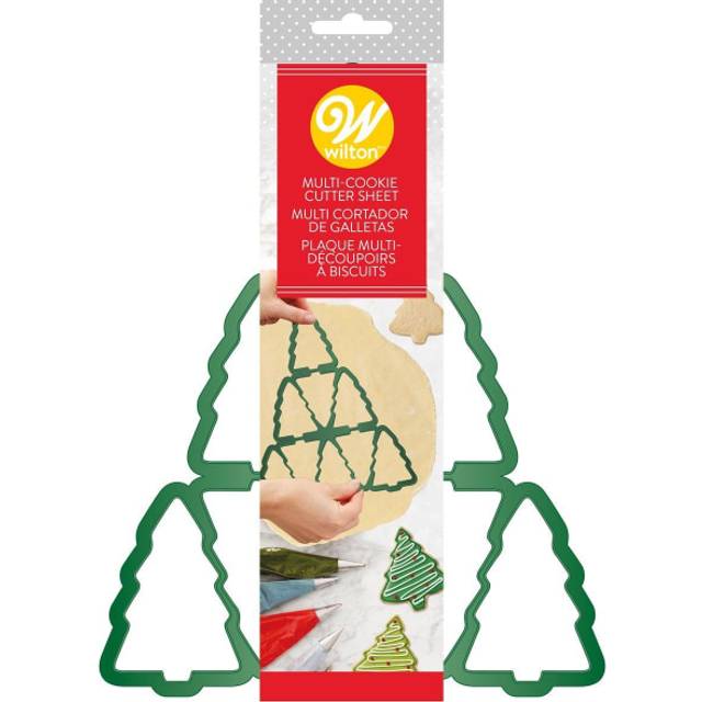 Christmas Trees Multi-Cookie Cutter Sheet - Off-White/Grey