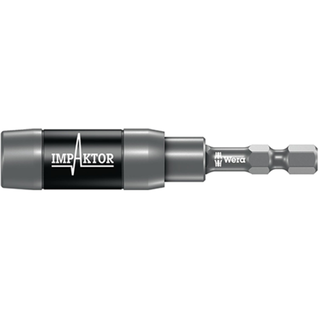 Wera 897/4 IMP R SB Impaktor TriTorsion Bit Holder with Retaining Ring - 1/4in x 75mm