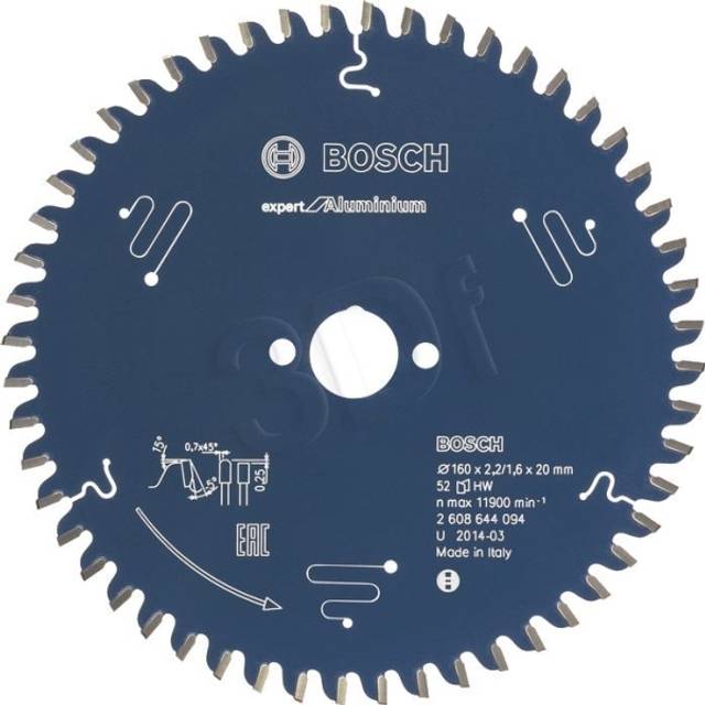 Bosch Professional Circular Saw Blade Expert For Aluminium - 190 X 30 X 2.6 mm, 56 Teeth - One Size
