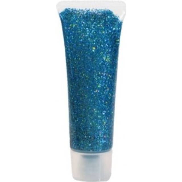 Glitzergel, Blau-Juwel, (holographisch), blaue Glitter Schminke, hoch pigmentiert, feine Qualität, 18ml Tube