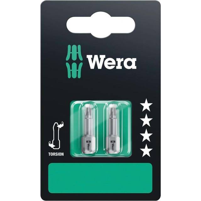Wera 05073323001 Premium Torsion Bits With 1/4in Hexagon Drive PH1...
