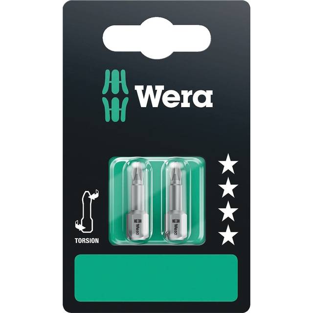 Wera 05073325001 Premium Torsion Bits With 1/4in Hexagon Drive PH3...