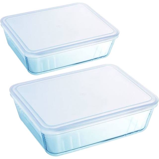 Pyrex Cook and Freeze Glass Roasting Dish 2 Pack - 2 Piece