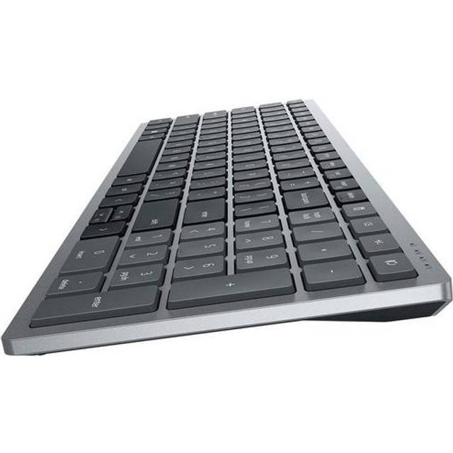 KM7120W - Full-size (100%) - RF Wireless + Bluetooth - QWERTY - Grey - Titanium - Mouse included