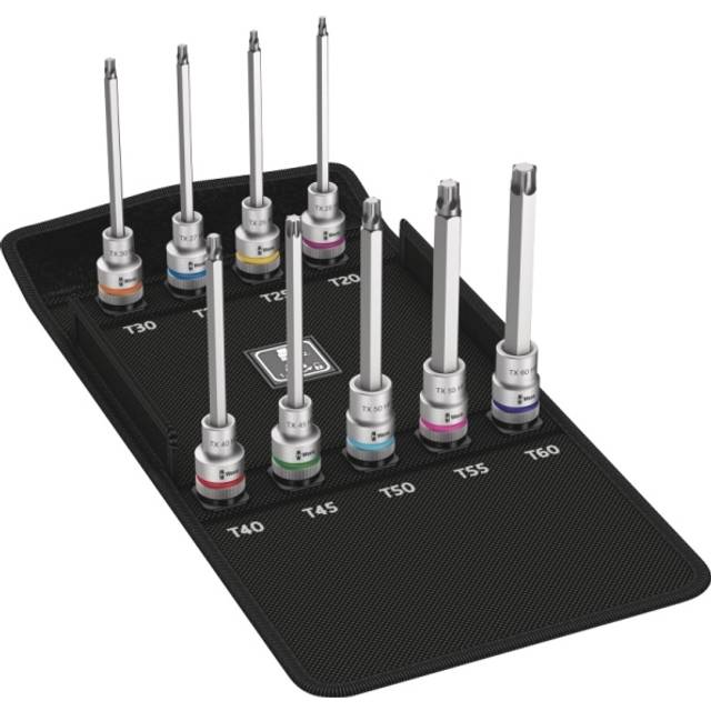 8767 C Zyklop Torx HF Screw Hold Socket Set of 9 1/2in Drive WER004202