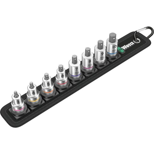 Wera 003971 8740 b 2 3/8" drive zyklop 8 piece hex-plus bit socket set 3-10mm