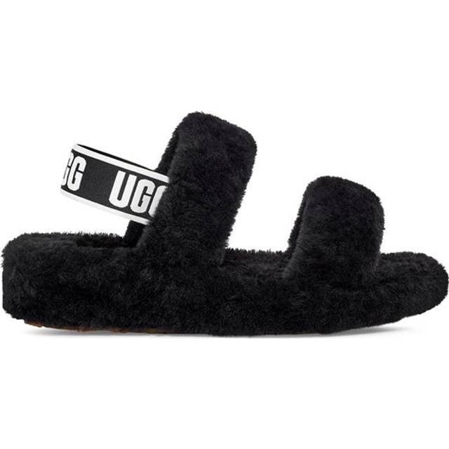 (WMNS) UGG Oh Yeah Thick Sole Sandals Black 1107953-BLK
