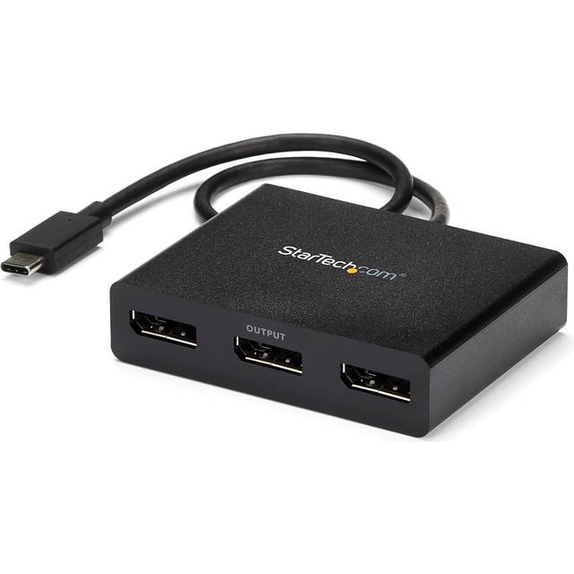 StarTech.com USB-C to DisplayPort Adaptor 4K 30Hz 3-Port MST Hub