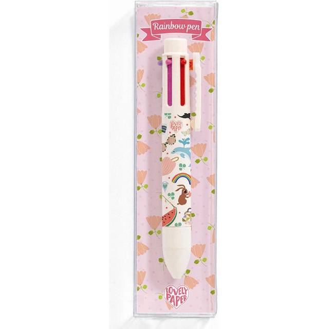 Tinou 6-Colour Rainbow Pen - DJECO rose
