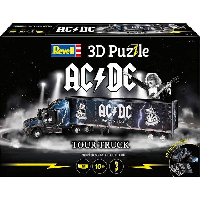 Revell 3D pussel 00172 I AC/DC Tour Truck I 128 delar I 2 timmar byggkul för barn och vuxna I från 10 år I Presentidé för alla Rock n Roll fans I AC/DC lastbil montera själv