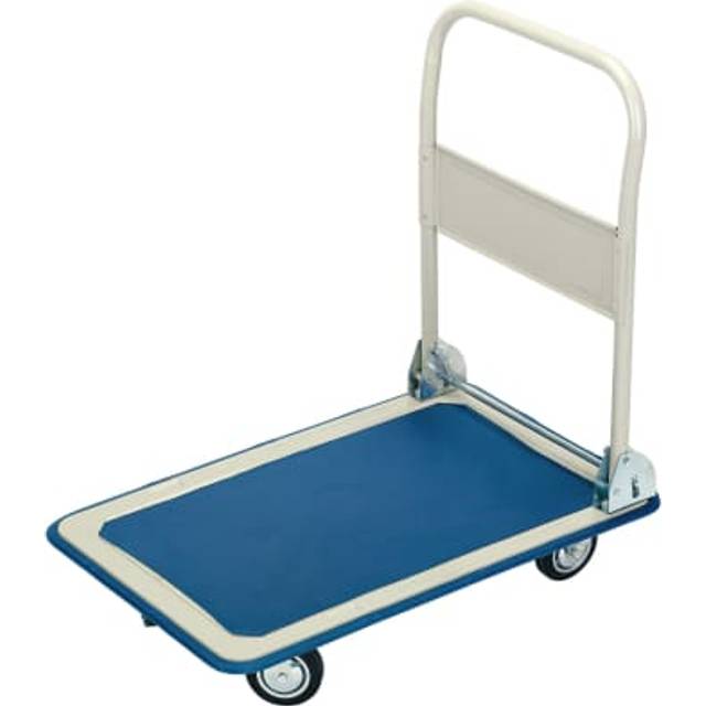Draper 150kg Platform Trolley with Folding Handle (630mm x 480mm x 850mm), Black