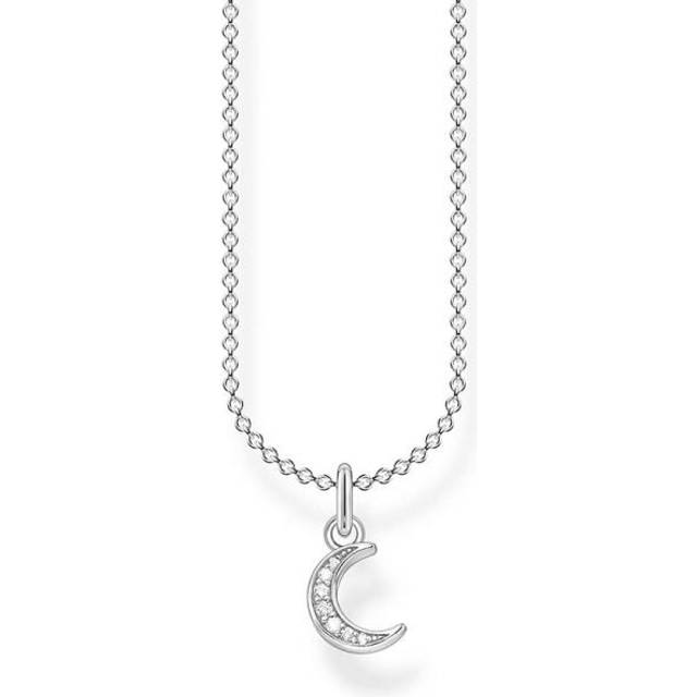 Thomas Sabo Womens 925 Silver & Cz Moon Sterling-silver and Cubic Zirconia Necklace 45cm - 925 Silver & CZ