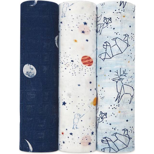 Aden + Anais Pack of 3 Large Swaddle Silky Soft - Stargaze (23-19-071)