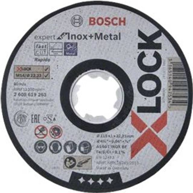 Bosch X-LOCK Expert Metal INOX 115x22mm Straight Cutting Disc