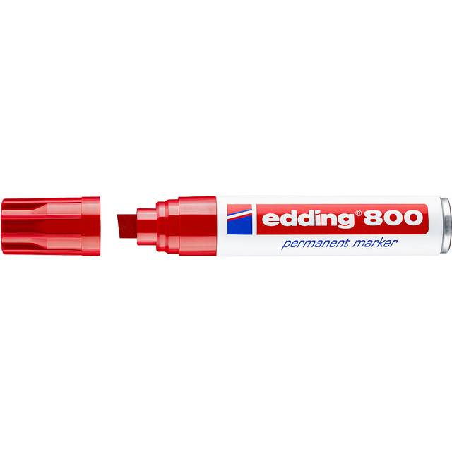 Märkpenna permanent 4.0mm - 12.0mm | Edding 800 | röd