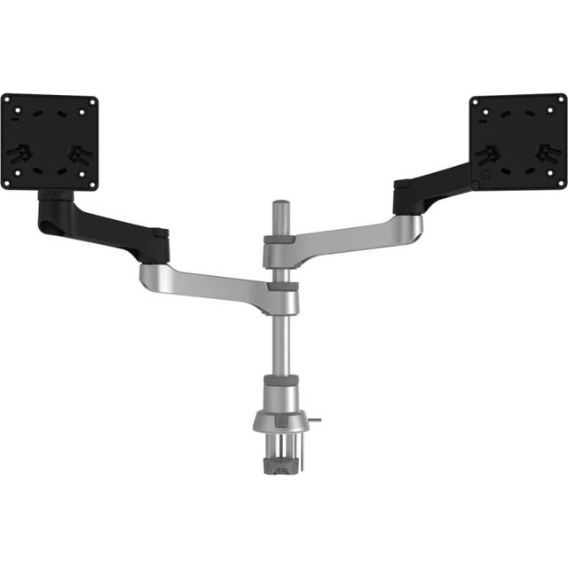 R-Go Tools Zepher 4 C2, Single monitor arm, Adjustable Vesa(75x75 and 100x100mm) Mount Desk Stand with Clamp, Fits 40??Inch LCD Computer Monitors,